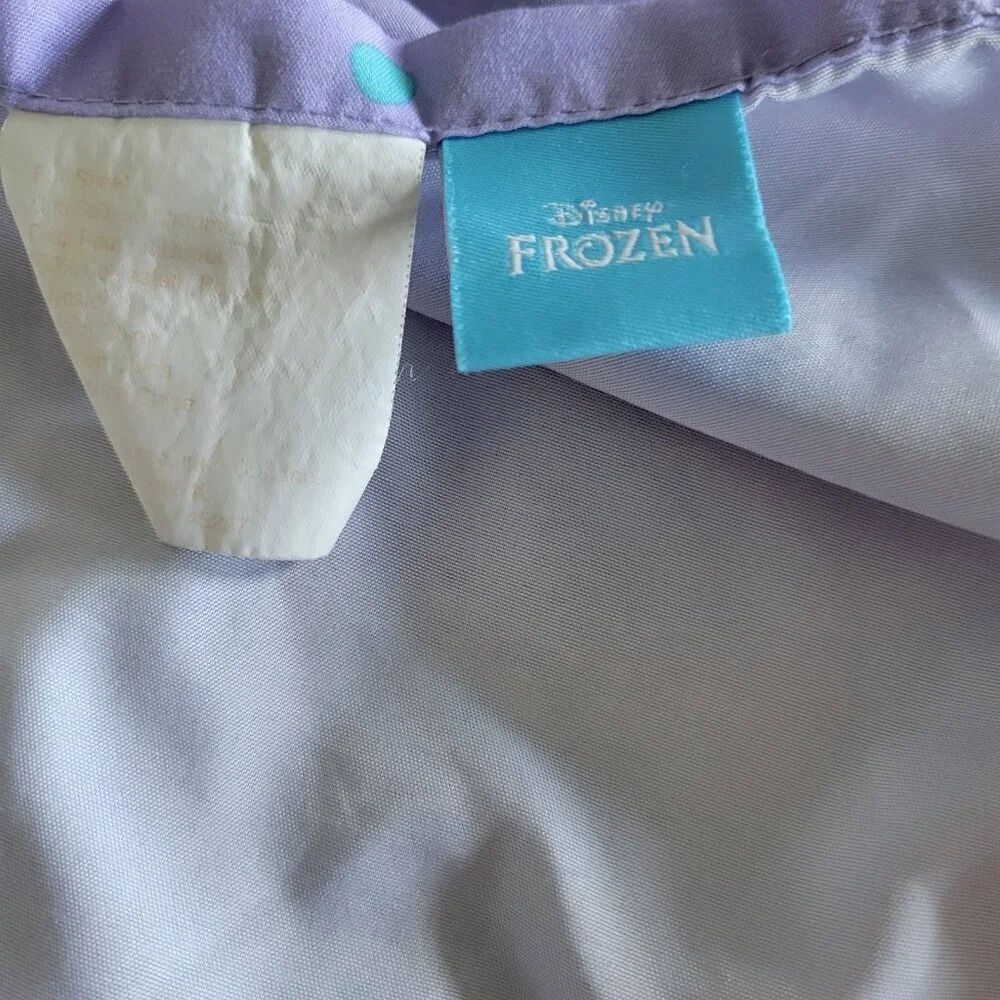 Disney Frozen Flat Sheet Twin Size Bedding Purple Snowflakes